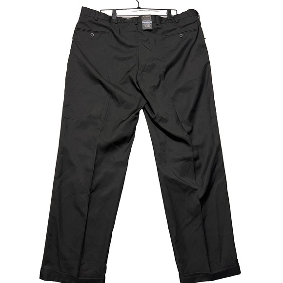 Jos. A. Bank Traveler Men's Dress Pants 44x32 Black NWT Traditional Fit Wrinkle - Picture 2 of 9